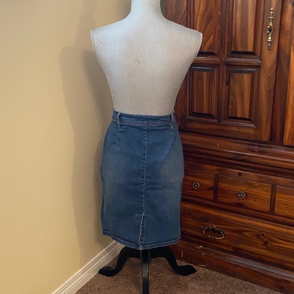 Nanette Lepore Denim Pencil Skirt - Picture 2 of 12